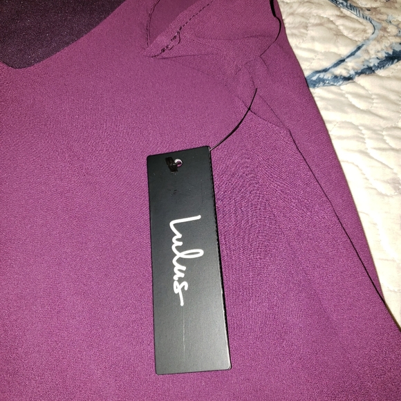 Lulu's Freestyle Purple Short Sleeve Shift Dress - Picture 5 of 7